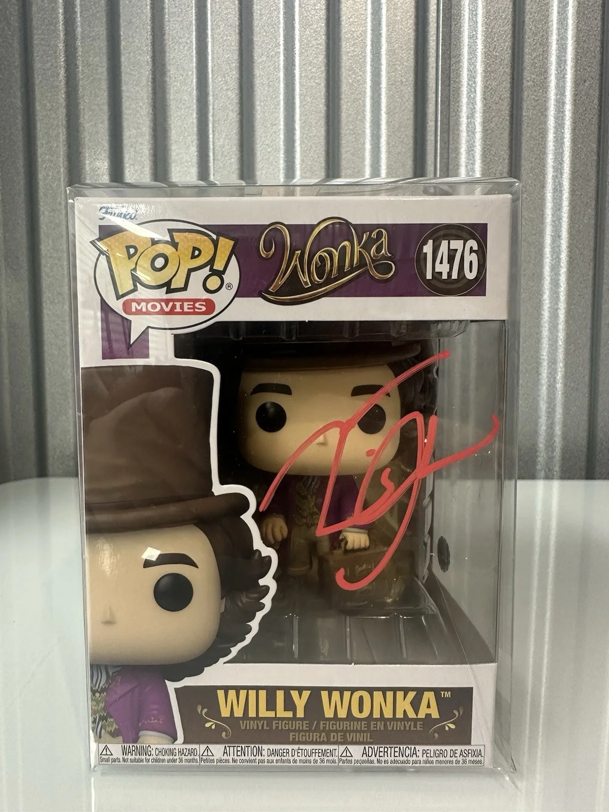 Timothee Chalamet — TIMOTHEE CHALAMET Signed Willy Wonka Funko Pop #1476 Autograph, image 2