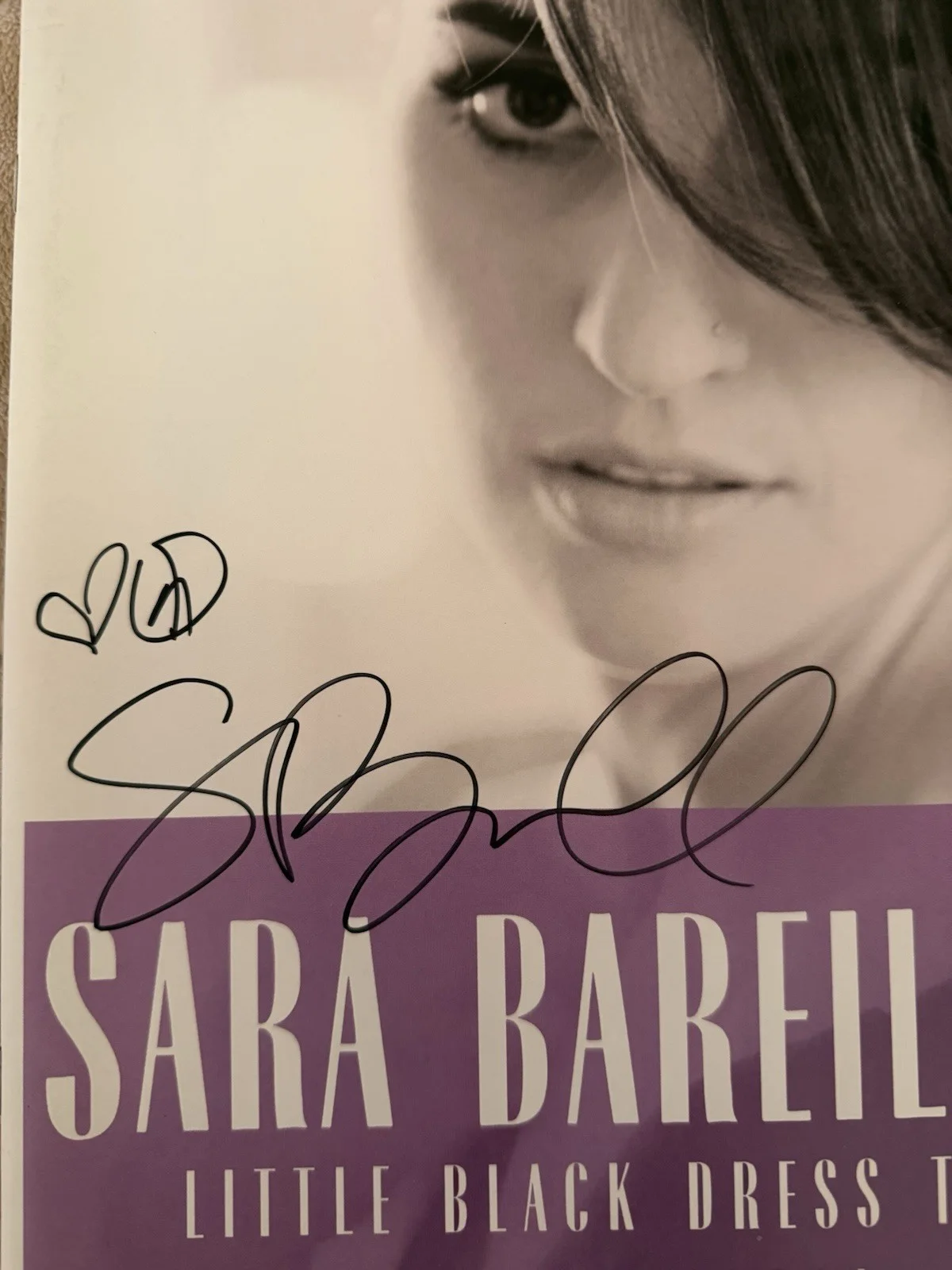 Sara Bareilles Genuine Signed Auto Book Program 2014 Little Black Dress Tour, image 2