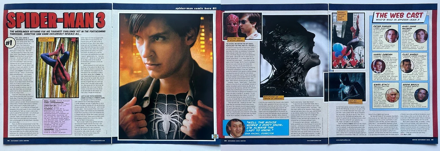 TOBEY MAGUIRE - 2004 full page UK magazine poster SPIDERMAN, image 2