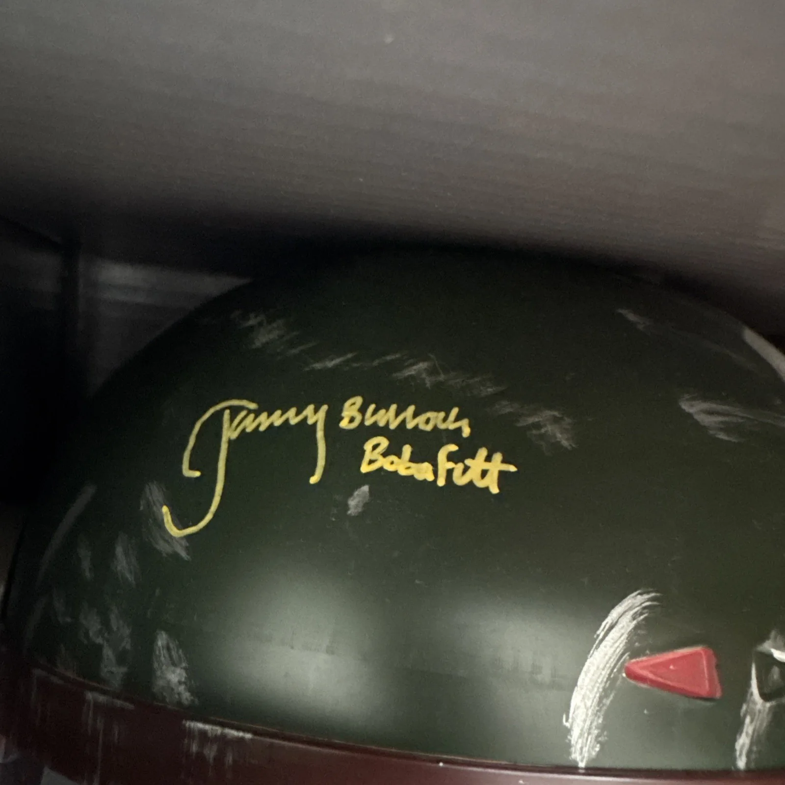 Jeremy Bulloch — JEREMY BULLOCH Signed BOBA FETT Full Size HELMET Star Wars Inscription JSA Cert, изображение 2