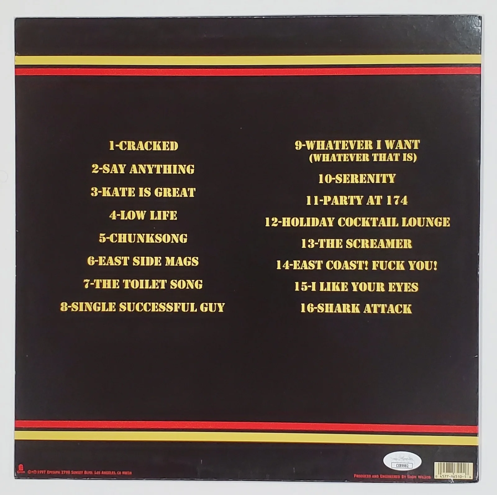 BOUNCING SOULS BAND SIGNED BOUNCING SOULS LP VINYL RECORD ALBUM W/JSA CERT, image 2
