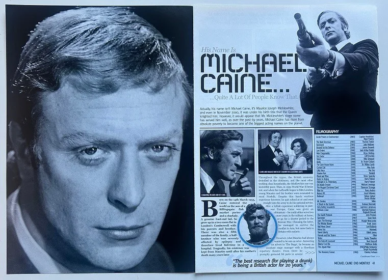 MICHAEL CAINE - 2002 Full page UK magazine poster, image 2