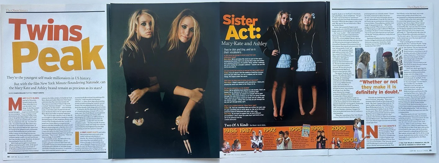 MARY-KATE & ASHLEY OLSEN - 2004 Full page UK magazine poster, image 2