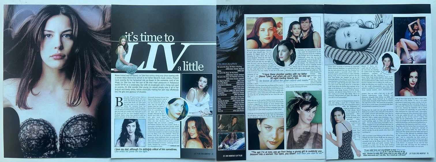 LIV TYLER - 2002 Full page UK magazine poster, image 2