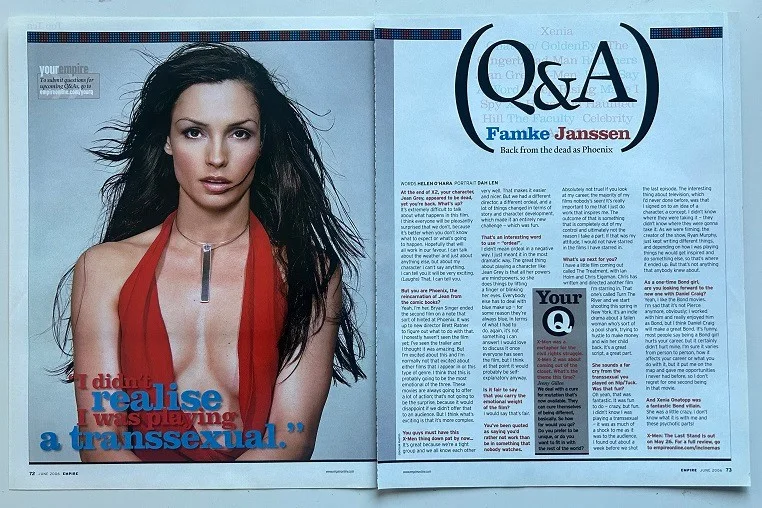 FAMKE JANSSEN - 2006 Full page UK magazine poster, image 2