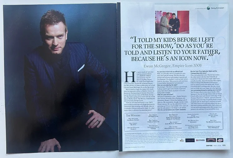 EWAN MCGREGOR - 2008 Full page UK magazine poster, image 2