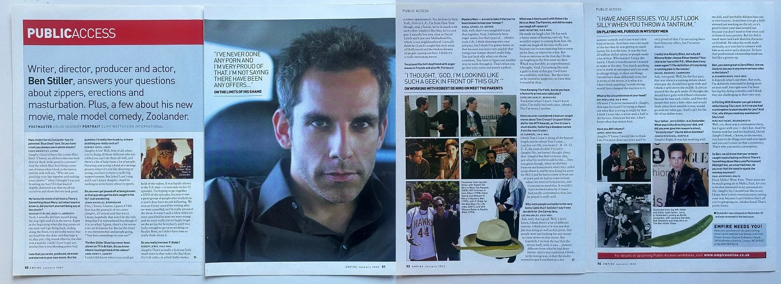 BEN STILLER - 2002 Full page UK magazine poster, image 2