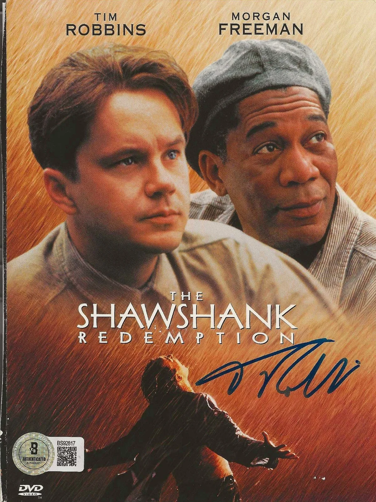 Tim Robbins — TIM ROBBINS Signed 'Shawshank Redemption' 5.5x7.5 DVD Cover Beckett COA