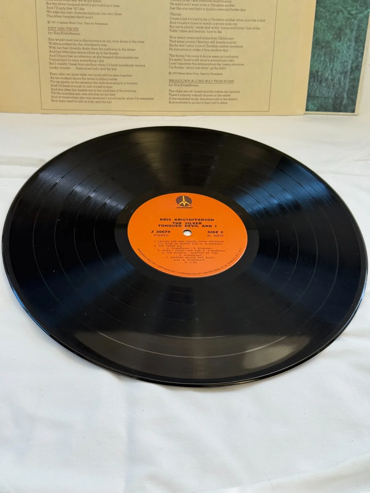 Kris Kristofferson - Signed The Silver Tongued Devil and I Vinyl Cover w/ Record, image 4