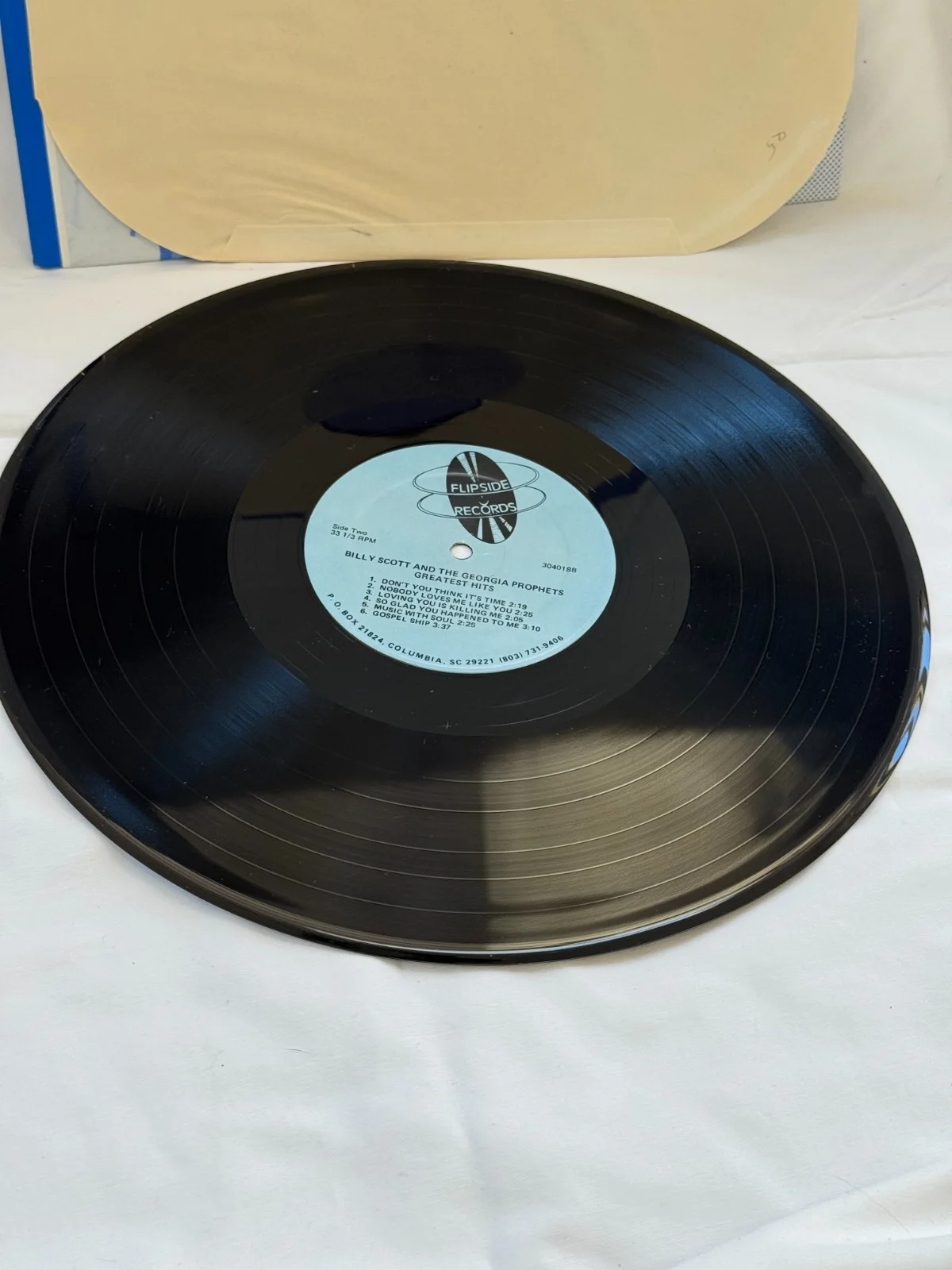 Billy Scott - Twice Signed Greatest Hits Dedicated To You Vinyl Cover w/ Record, изображение 4