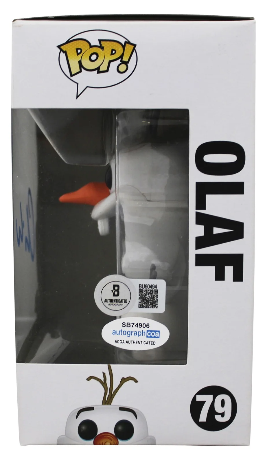 Chris Williams — Chris Williams Frozen Signed Olaf #79 Funko Pop Vinyl Figure BAS #BU60494, image 3