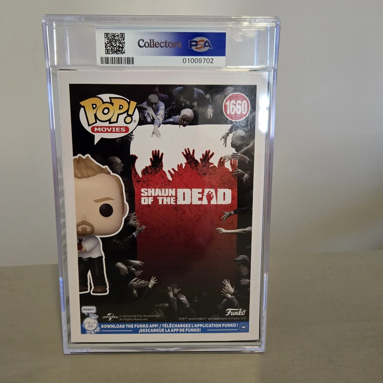 Simon Pegg — PSA Graded Encapsulated Simon Pegg Signed Shaun Of The Dead Funko Exclusive 1660, изображение 4
