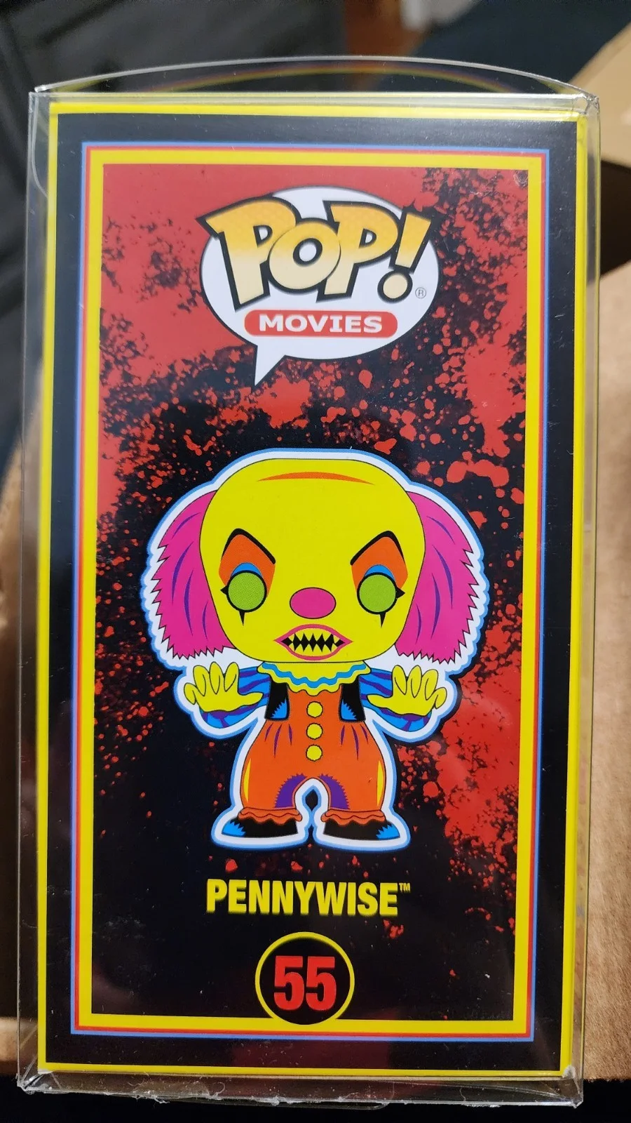Tim Curry — Tim Curry Autographed GLOW Funko Pop IT Pennywise #55 COA, image 4