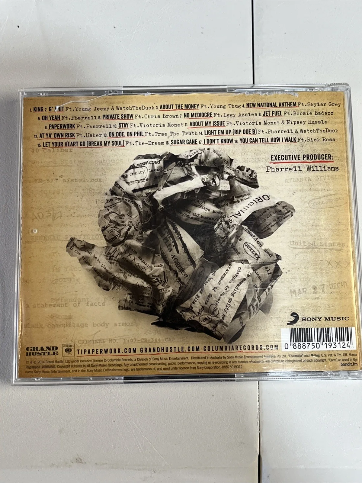 T.I. Clifford Harris T.I.P. Rapper Signed Autograph PAPERWORK CD ACOA CERT, image 3