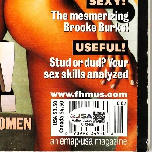 GENA LEE NOLIN Signed Autographed 2001 FHM Magazine JSA #CI92408, изображение 3