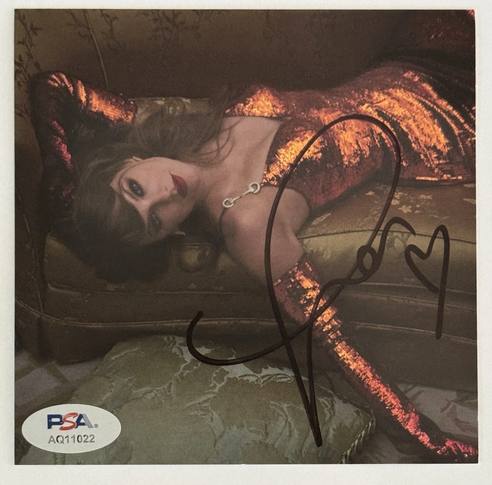 FRAMED SIGNED TAYLOR SWIFT LIFE OF A SHOWGIRL #2 PHOTO CD PSA DNA COA AUTOGRAPH, изображение 5