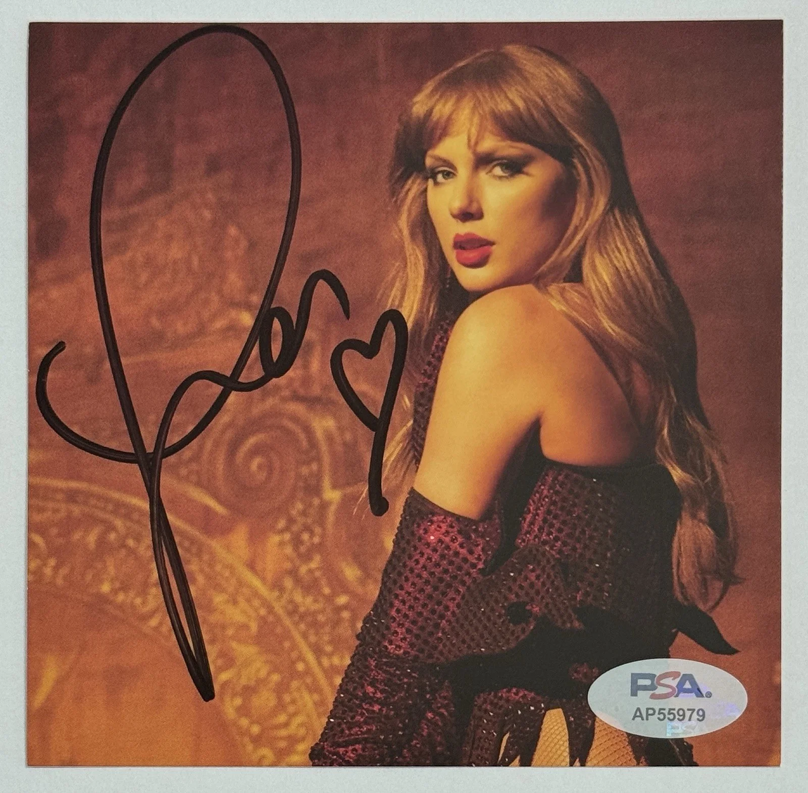 FRAMED SIGNED TAYLOR SWIFT LIFE OF A SHOWGIRL PHOTO 3 & CD PSA DNA COA AUTOGRAPH, изображение 3