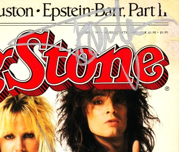 NIKKI SIXX & TOMMY LEE Motley Crue Signed 1987 Rolling Stone Mag JSA CI92409, image 3