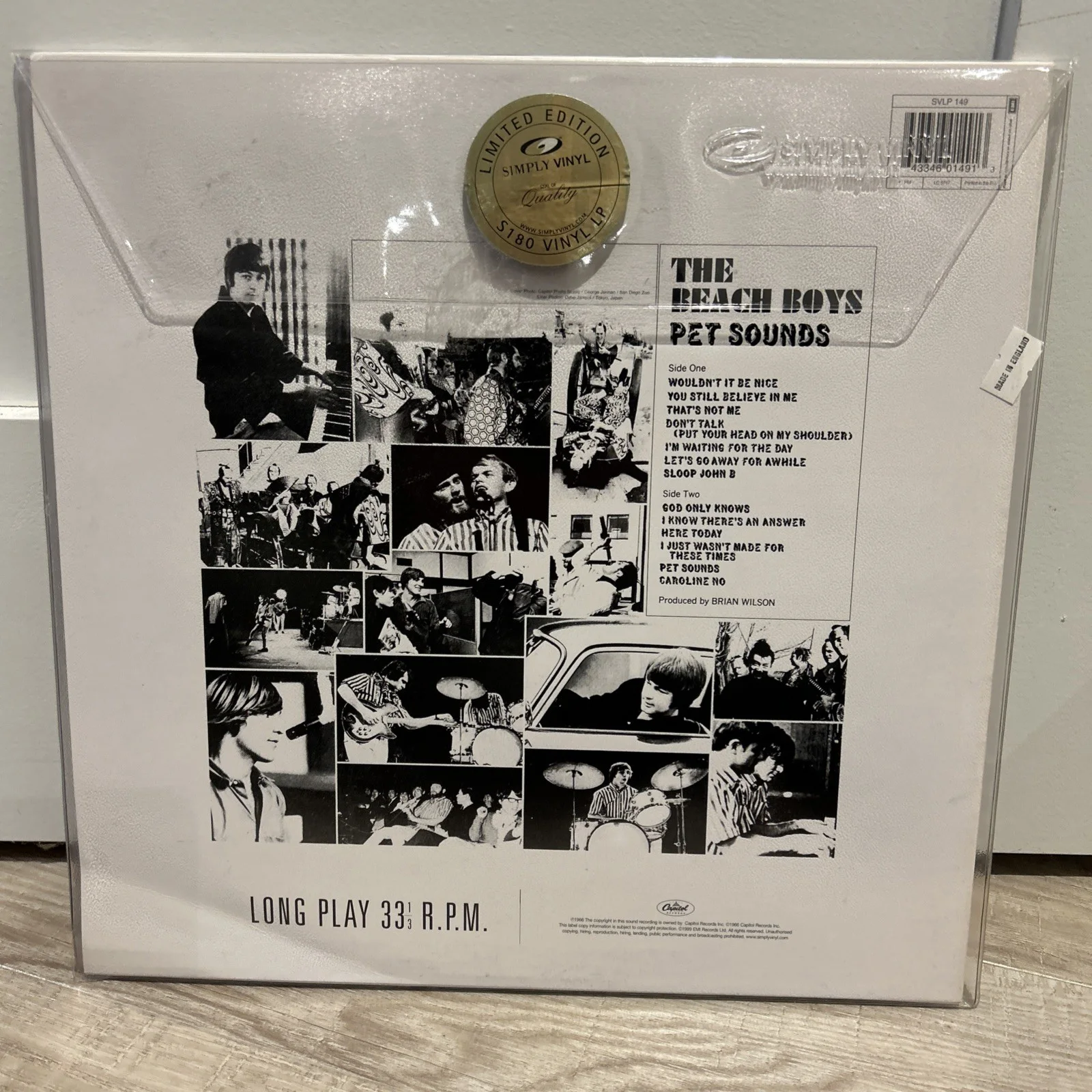Brian Wilson Signed Album “Pet Sounds “180 Gram Vinyl, изображение 4