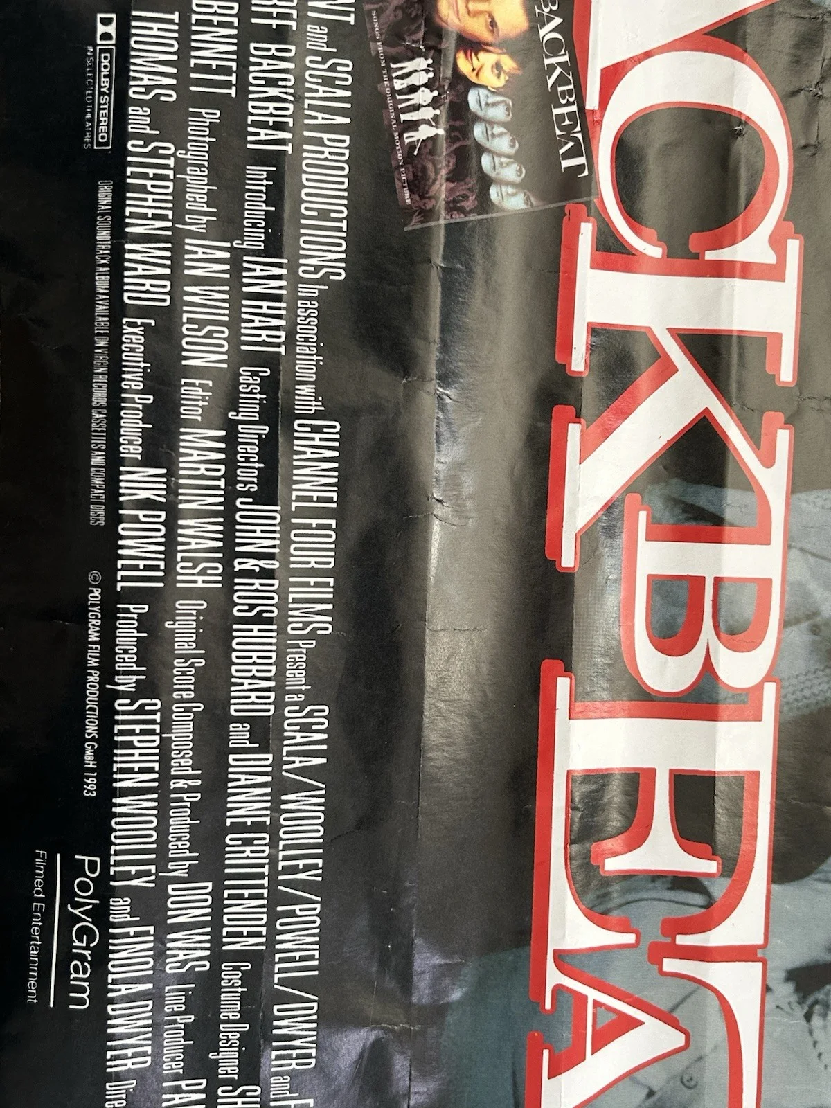 Backbeat 1993 Promotional Movie Poster Vintage Rare, изображение 2
