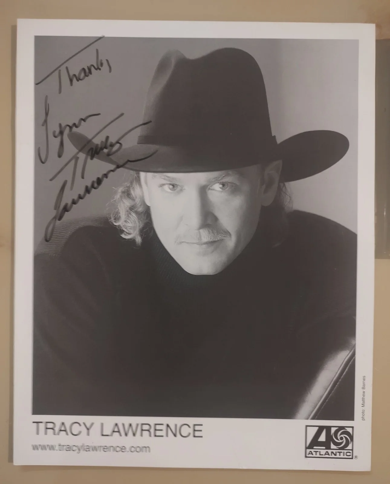 Tracy Lawrence Autographed Photo, CD, And A Backstage Pass From Tour In 2000!, image 2