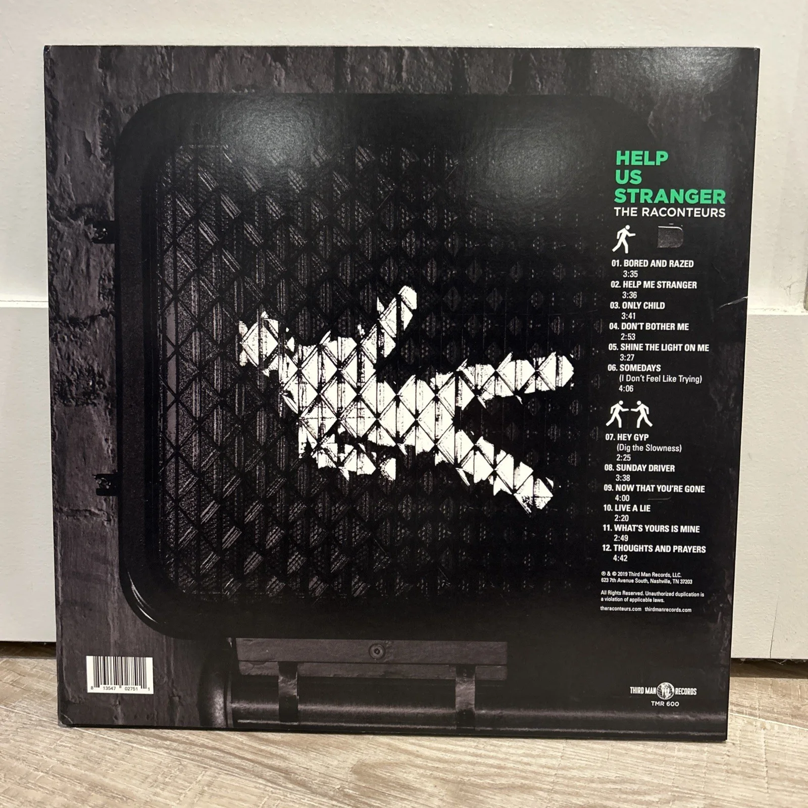 Raconteurs Jack White Signed Help Us Stranger Black Vinyl ROUGH TRADE, image 2
