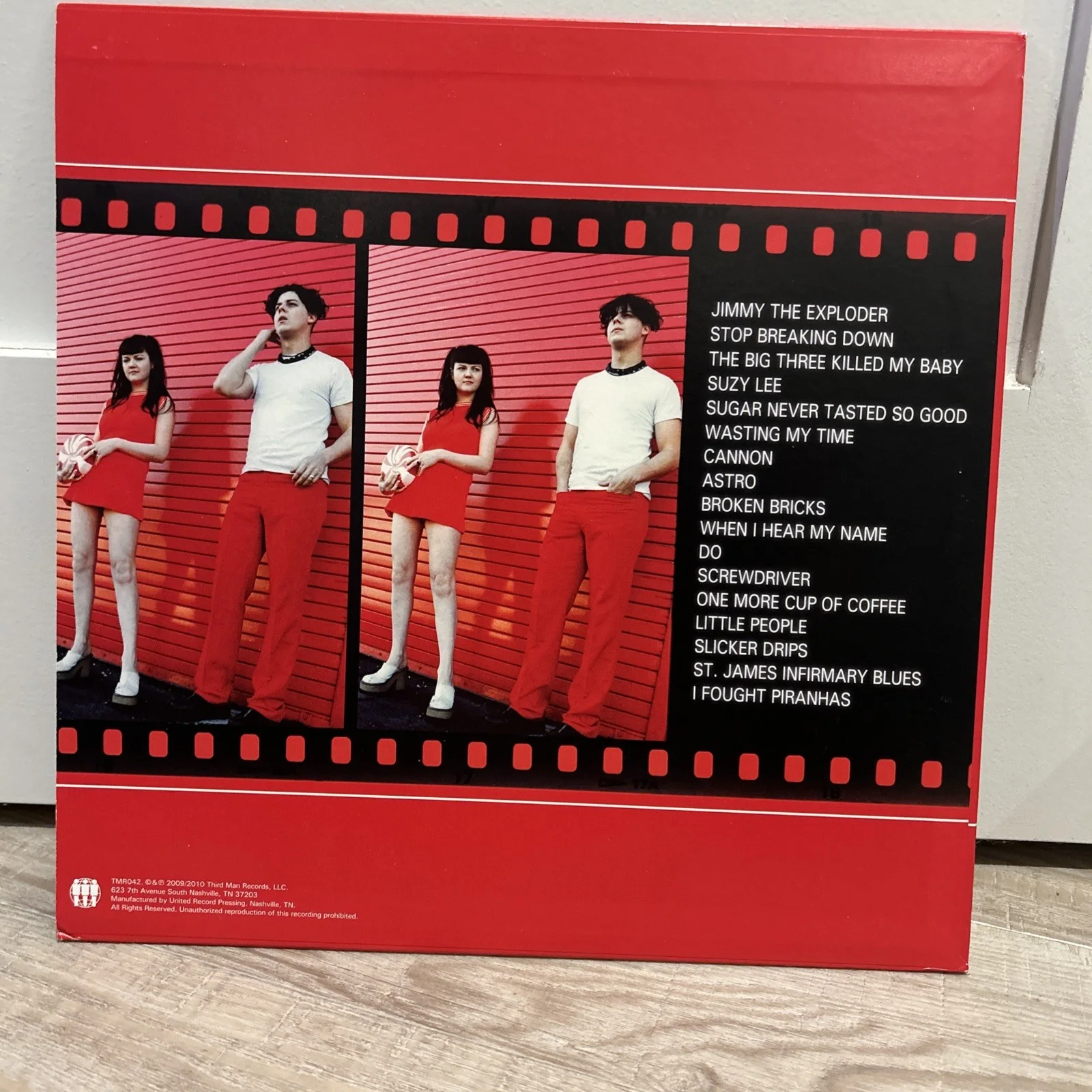 JACK WHITE STRIPES SIGNED LP VINYL RECORD ALBUM RARE DEBUT RELEASE, изображение 3