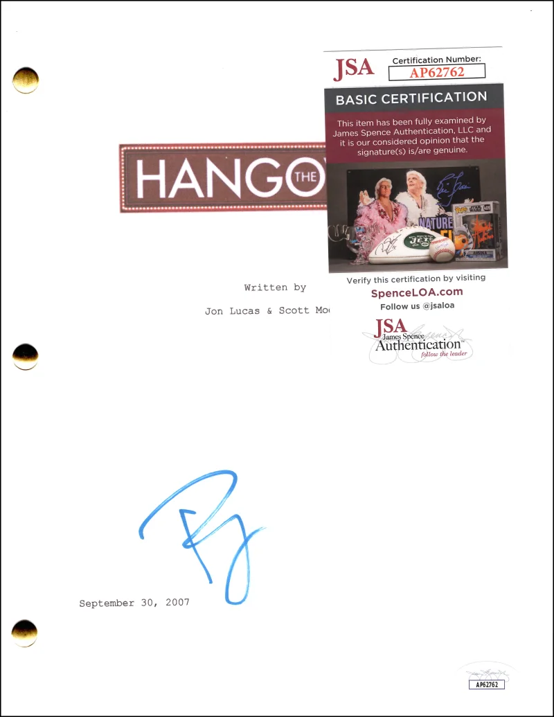 Bradley Cooper — Bradley Cooper Signed Autograph The Hangover Movie Script Screenplay w/ JSA COA, image 2
