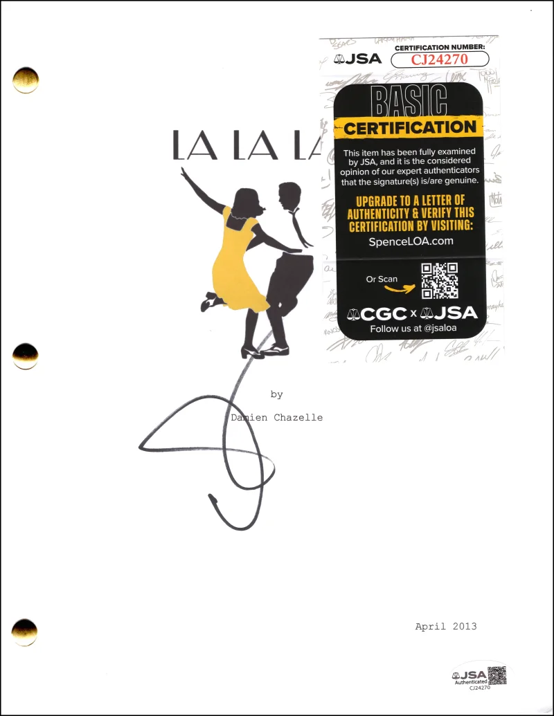 Emma Stone — Emma Stone Signed Autograph La La Land Full Movie Script Screenplay w/ JSA COA, image 2