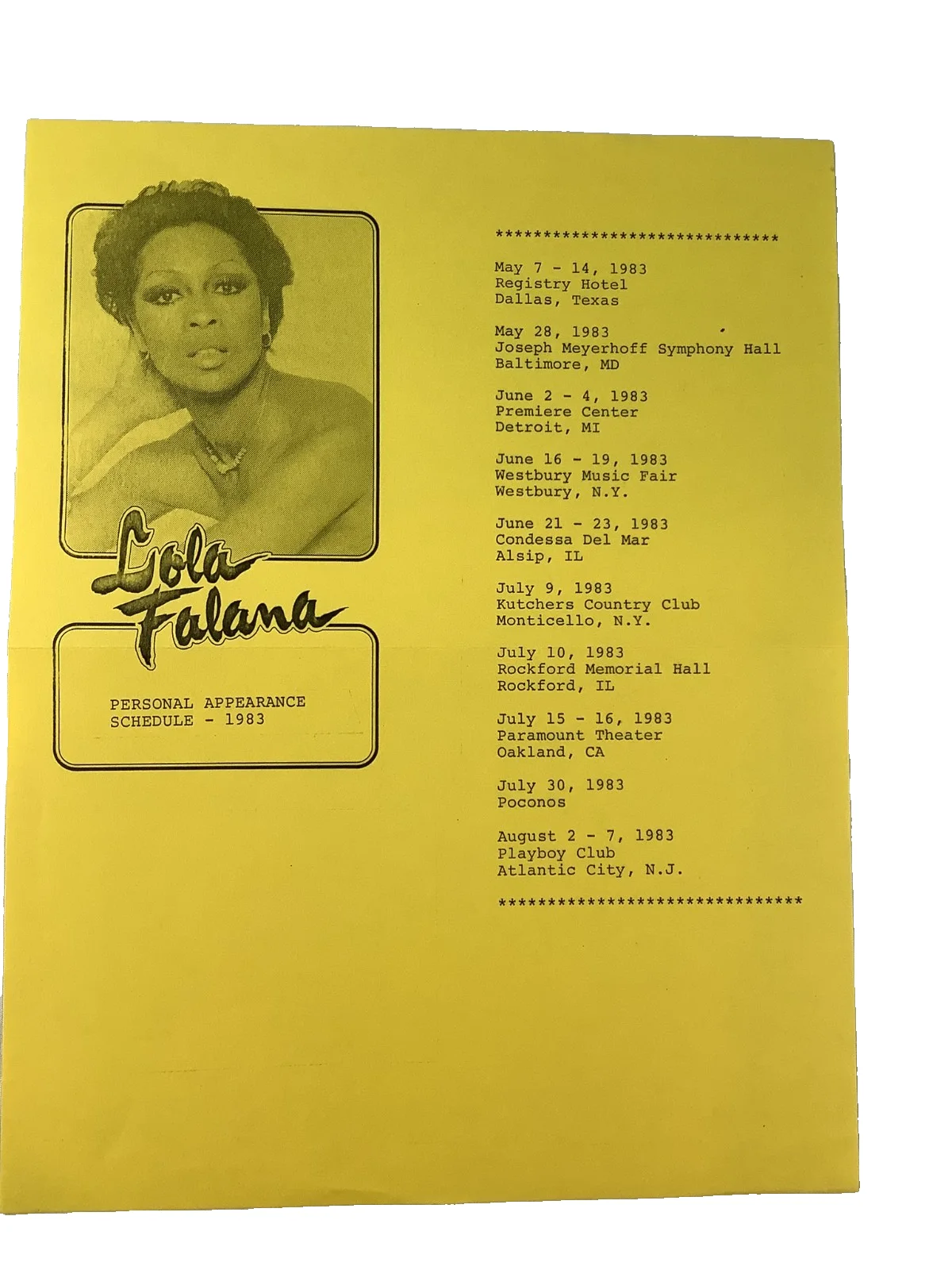 LOLA FALANA SINGER ENTERTAINER IN PERSON SIGNED AUTOGRAPH PHOTO 8 x 10 COA, изображение 3