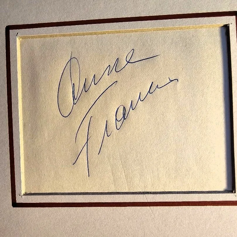 ANNE FRANCIS — ANNE FRANCIS signature card with photo MATTED 12x20 FORBIDDEN PLANET w. COA, изображение 2