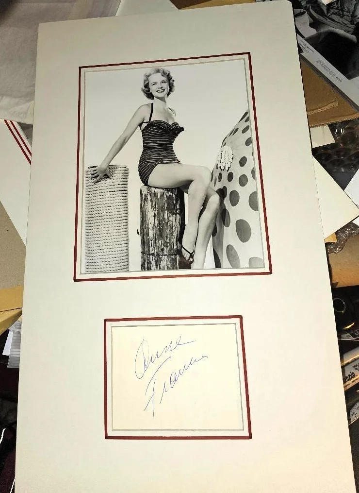 ANNE FRANCIS — ANNE FRANCIS signature card with photo MATTED 12x20 FORBIDDEN PLANET w. COA, изображение 4