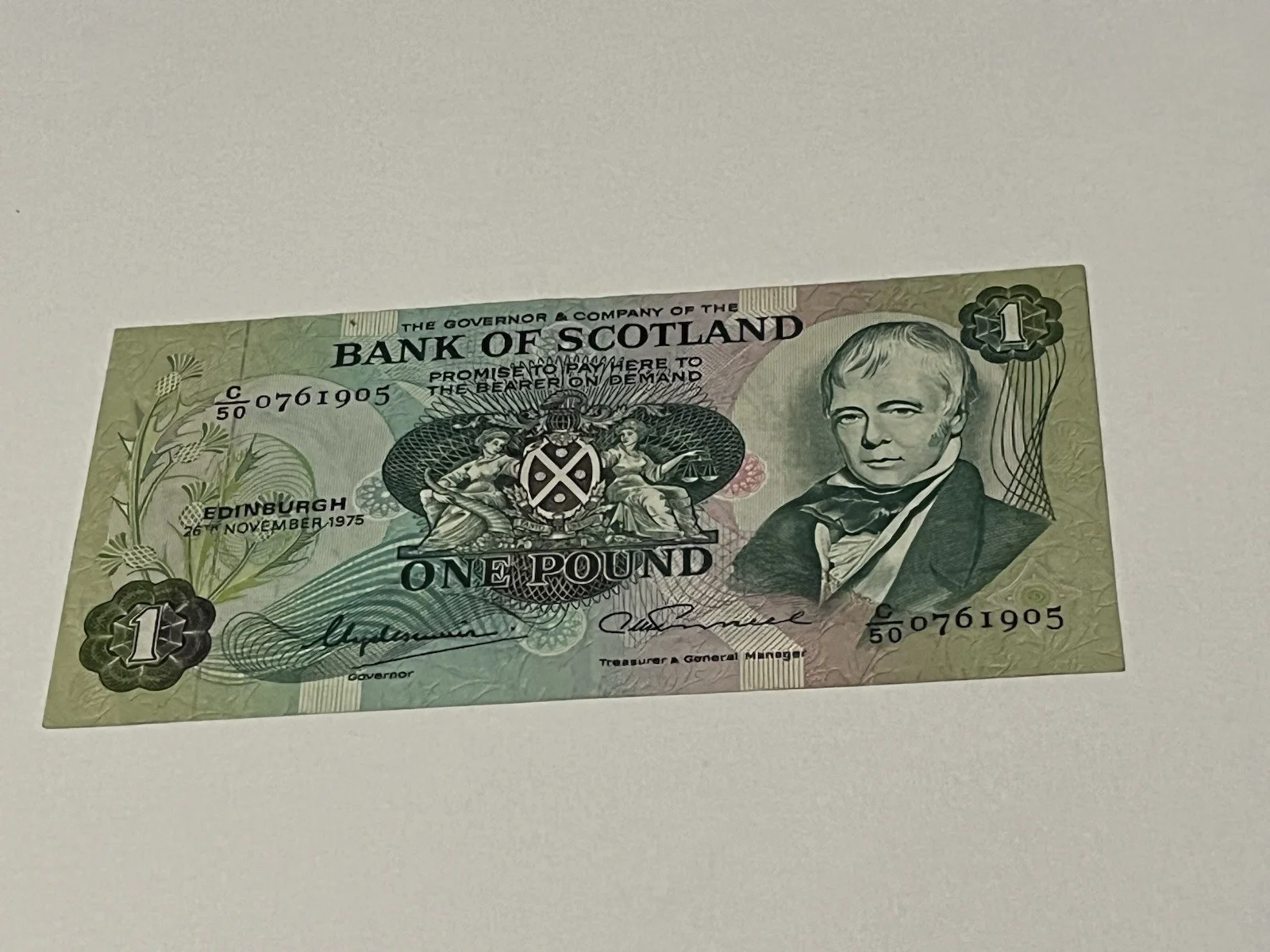 Lynyrd Skynyrd Signed COA Craig Reed Scotland One Pound Note November 26 1975!!, изображение 2