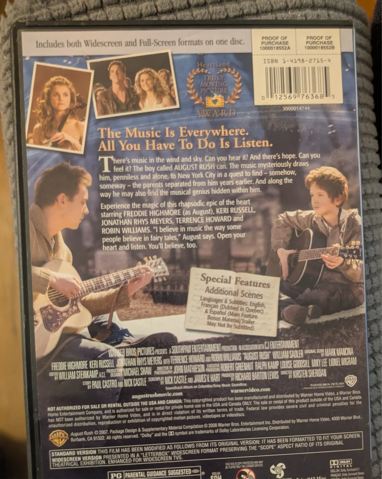 Jonathan Rhys Meyers — JONATHAN RHYS MEYERS signed autograph AUGUST RUSH dvd cover, image 4