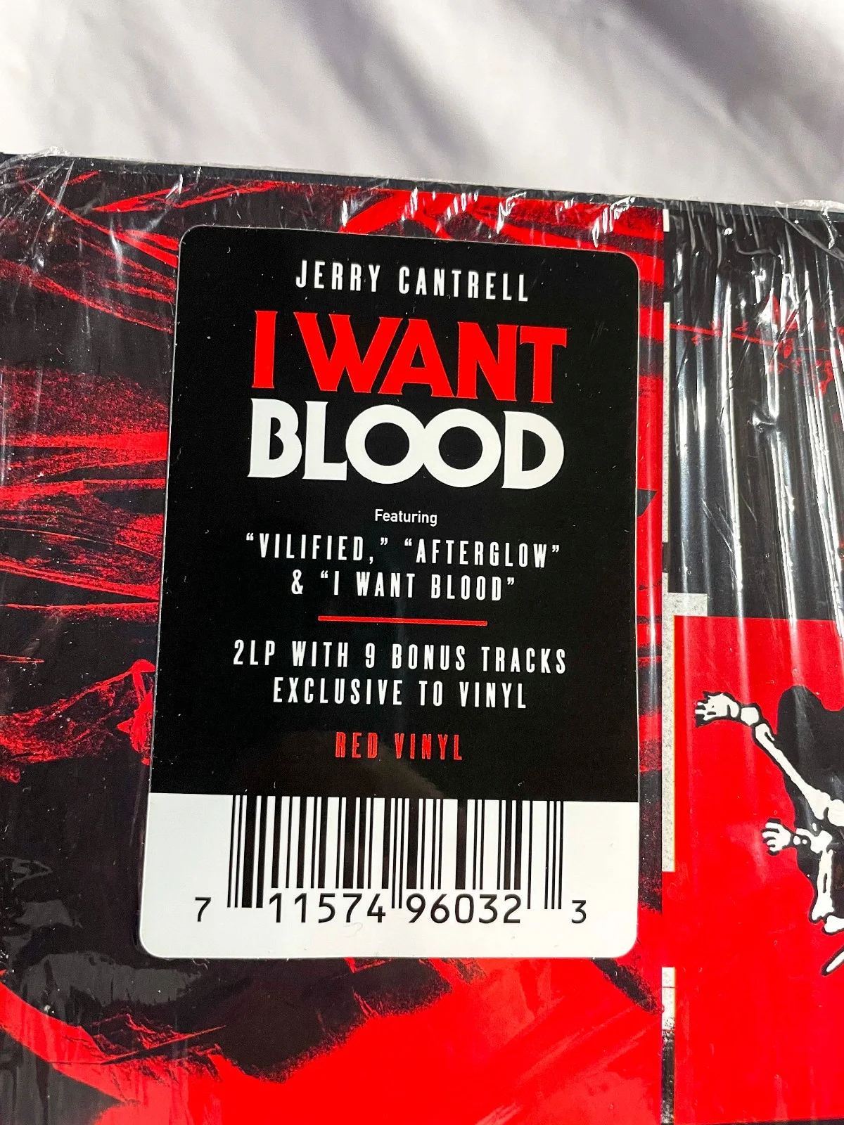 Jerry Cantrell Alice in Chains Guitarist Signed I WANT BLOOD Red Vinyl Album JSA, изображение 4