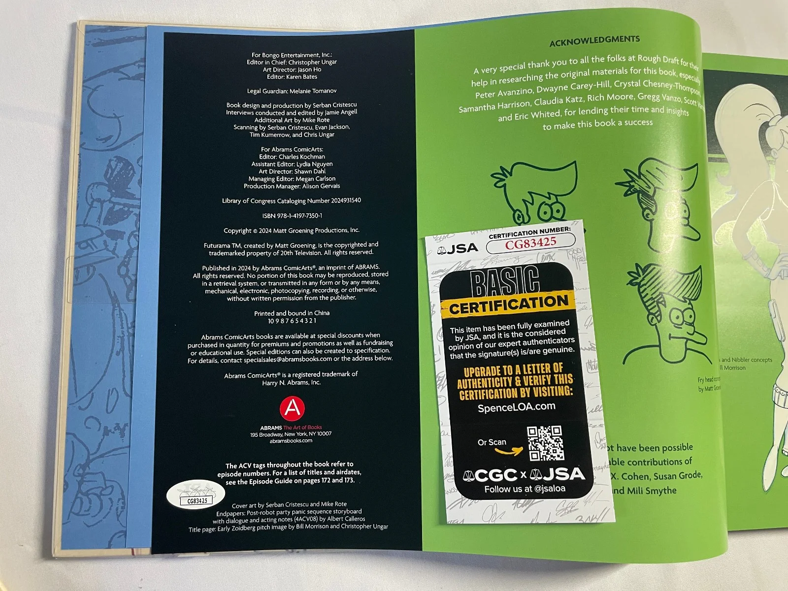 Matt Groening — SIGNED AUTOGRAPHED Matt Groening THE ART OF FUTURAMA HC 1st Ed Book Simpsons JSA, изображение 4