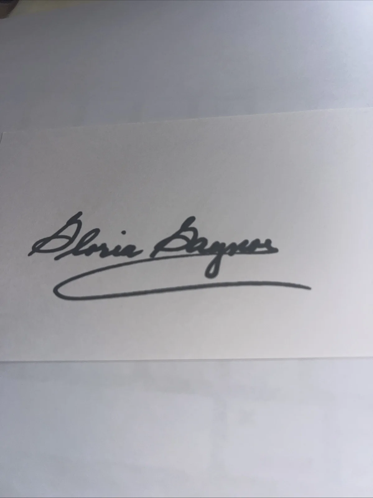 Gloria Gaynor — Gloria Gaynor Signed Auto 3x5 Index Card I Will Survive- Disco Legend