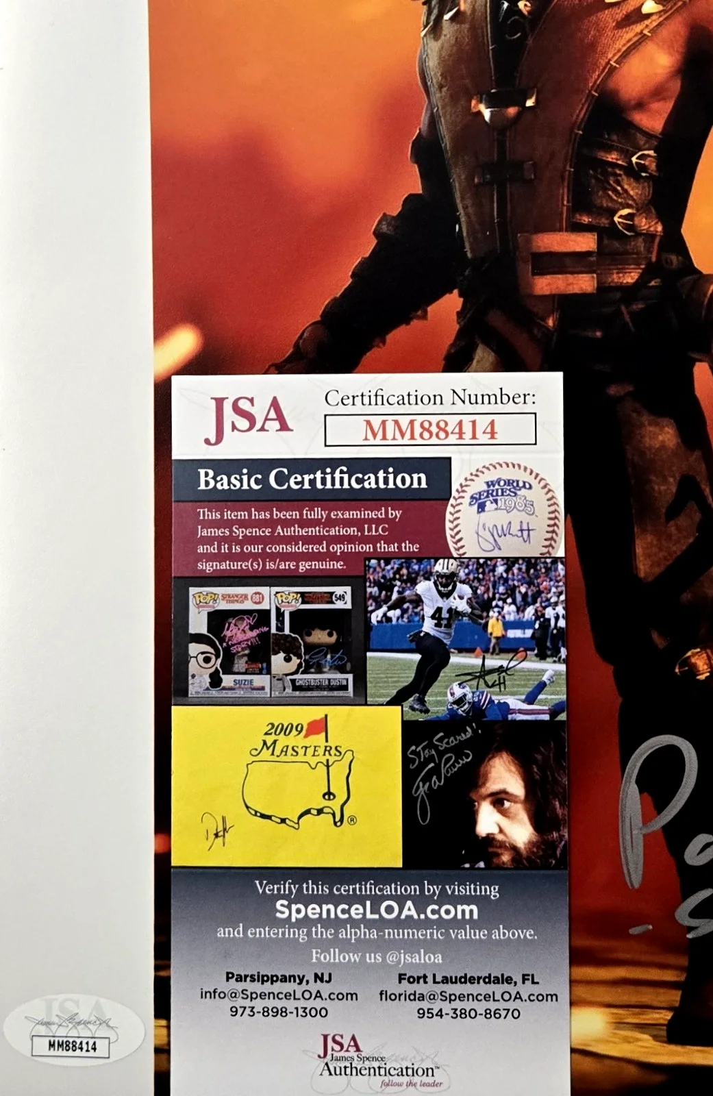 PATRICK SEITZ — Mortal Kombat Scorpion Signed Photo Patrick Seitz Autograph 8x10 JSA COA 414, изображение 2