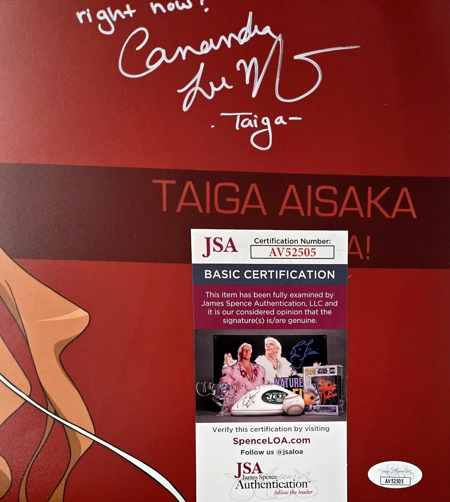 Cassandra Lee Morris — Taiga Aisaka Signed Photo Toradora! Autograph Cassandra Lee Morris JSA COA 505, изображение 2