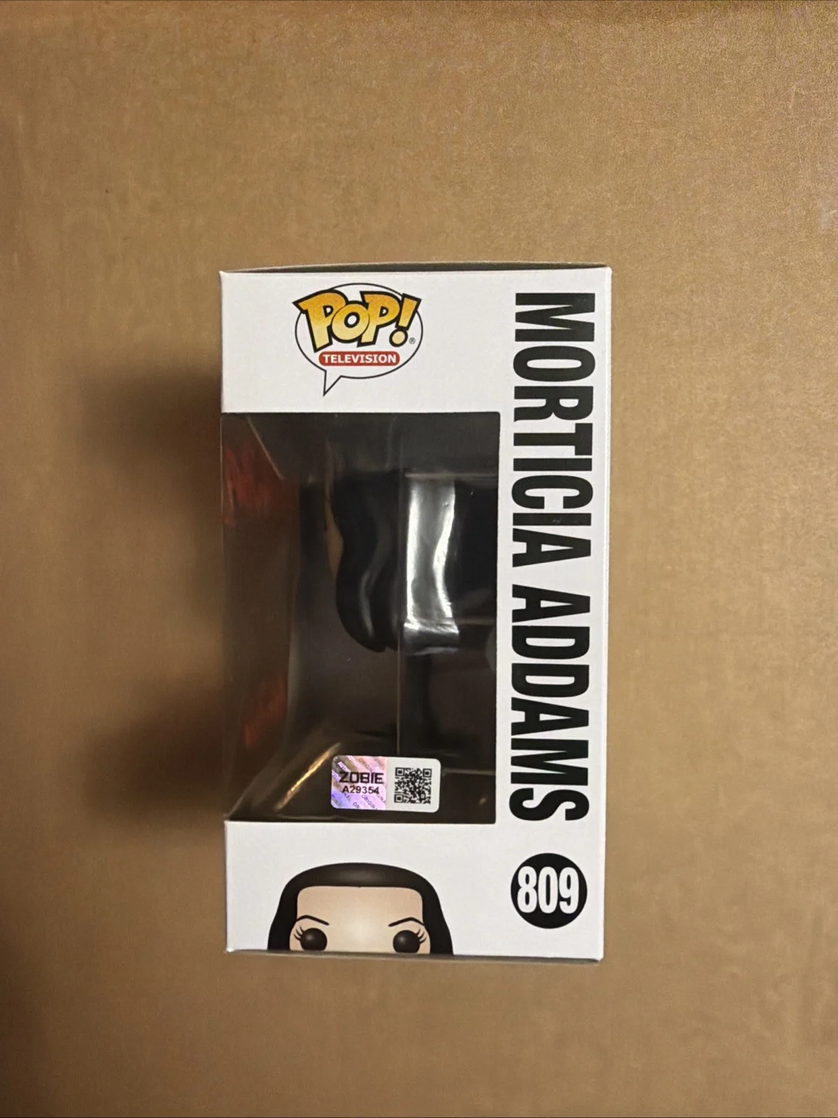 Anjelica Huston Signed/Autographed Funko Pop! Zobie COA. Inscribed “Morticia”, image 2
