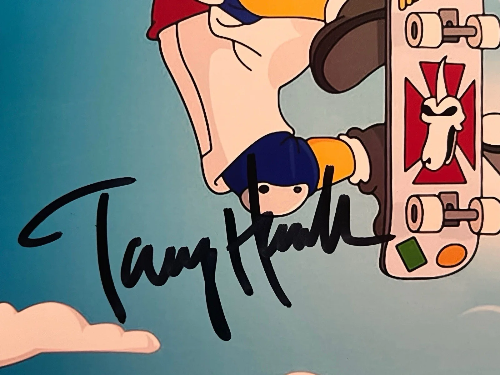 Tony Hawk — Tony Hawk Signed 11x14 Photo *The Simpsons PSA COA, image 2