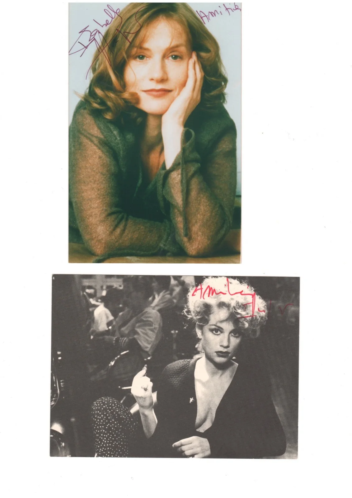Isabelle Huppert — ISABELLE HUPPERT lot of (5) Autographed signed Photo photos, изображение 5