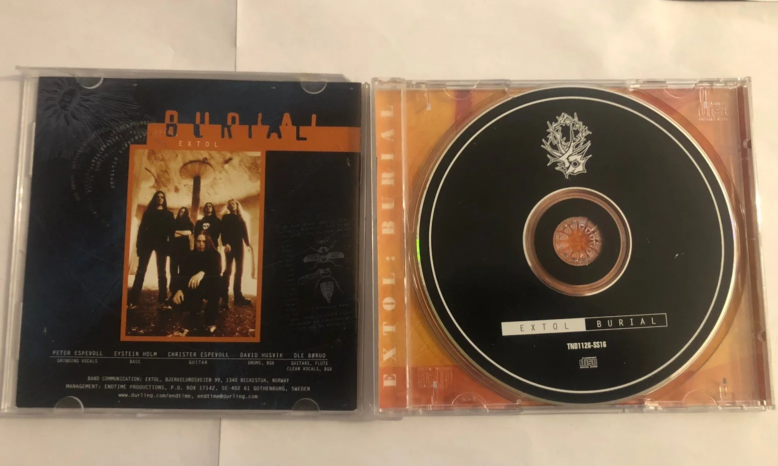 Extol Burial Signed Autographed CD 1999 Solid State Records Good Rare!, image 4