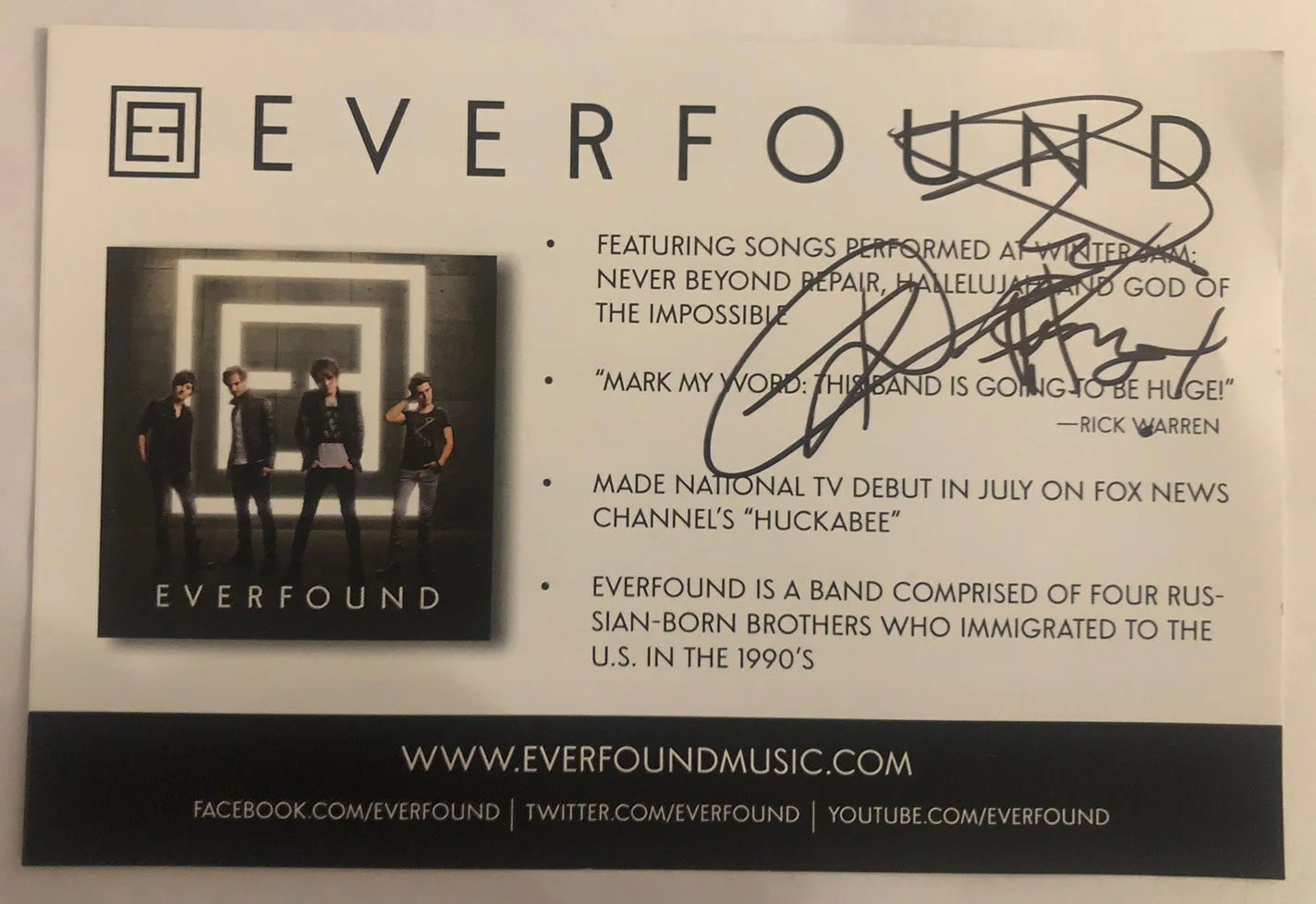 Everfound Dawn In Our Eyes Signed Autographed CD & Promo Flyer Independent Good, image 5