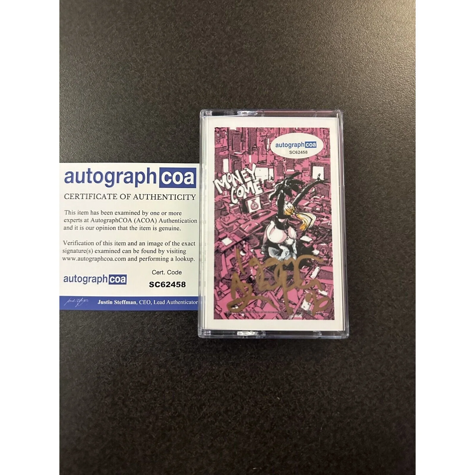SIGNED Iggy Azalea - Money Come Cassette Autograph w/ COA ACOA #SC62458, image 2