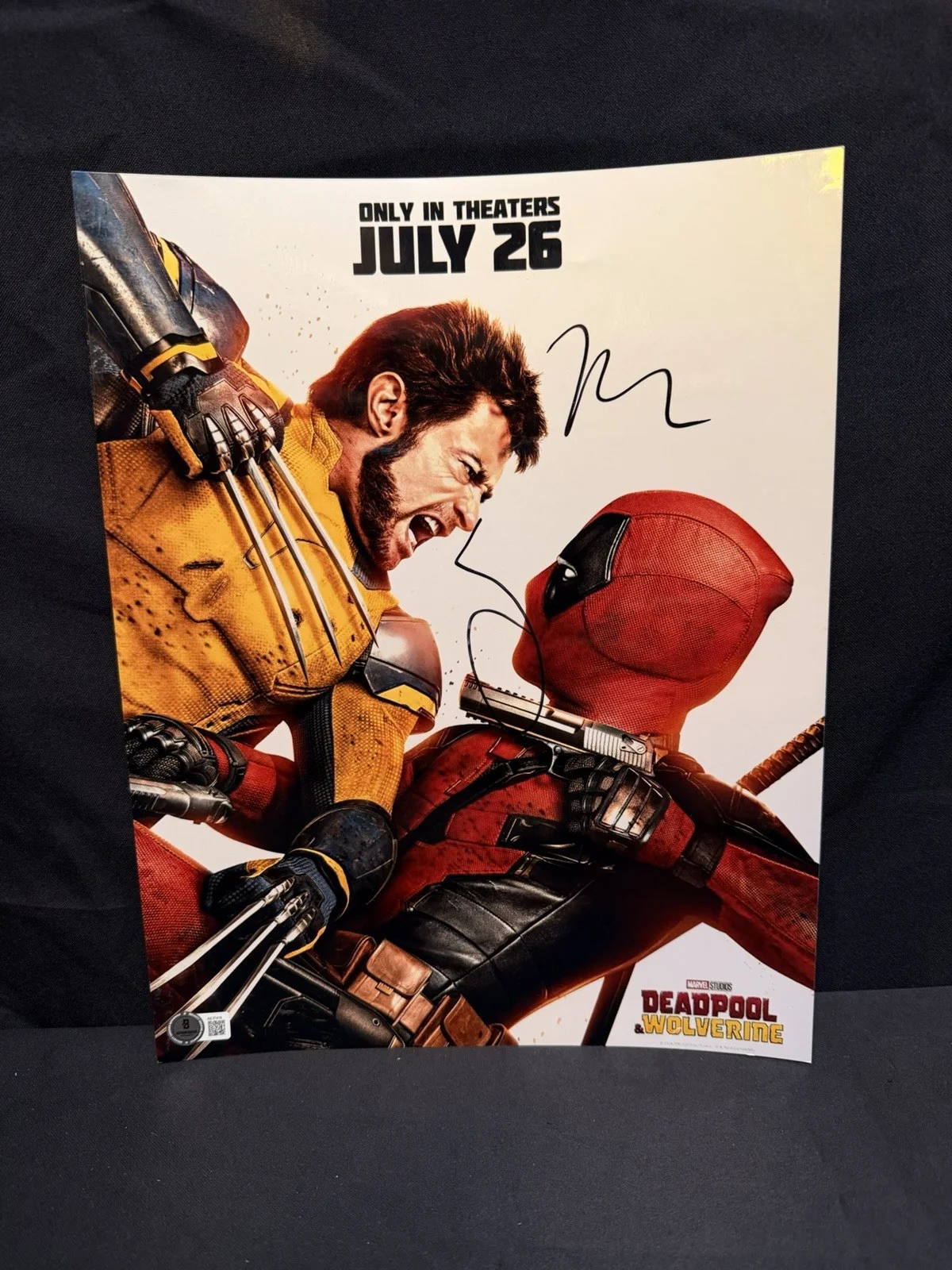 Ryan Reynolds and Hugh Jackman — Ryan Reynolds Hugh Jackman Signed Auto 11x14 Photo Deadpool & Wolverine Beckett