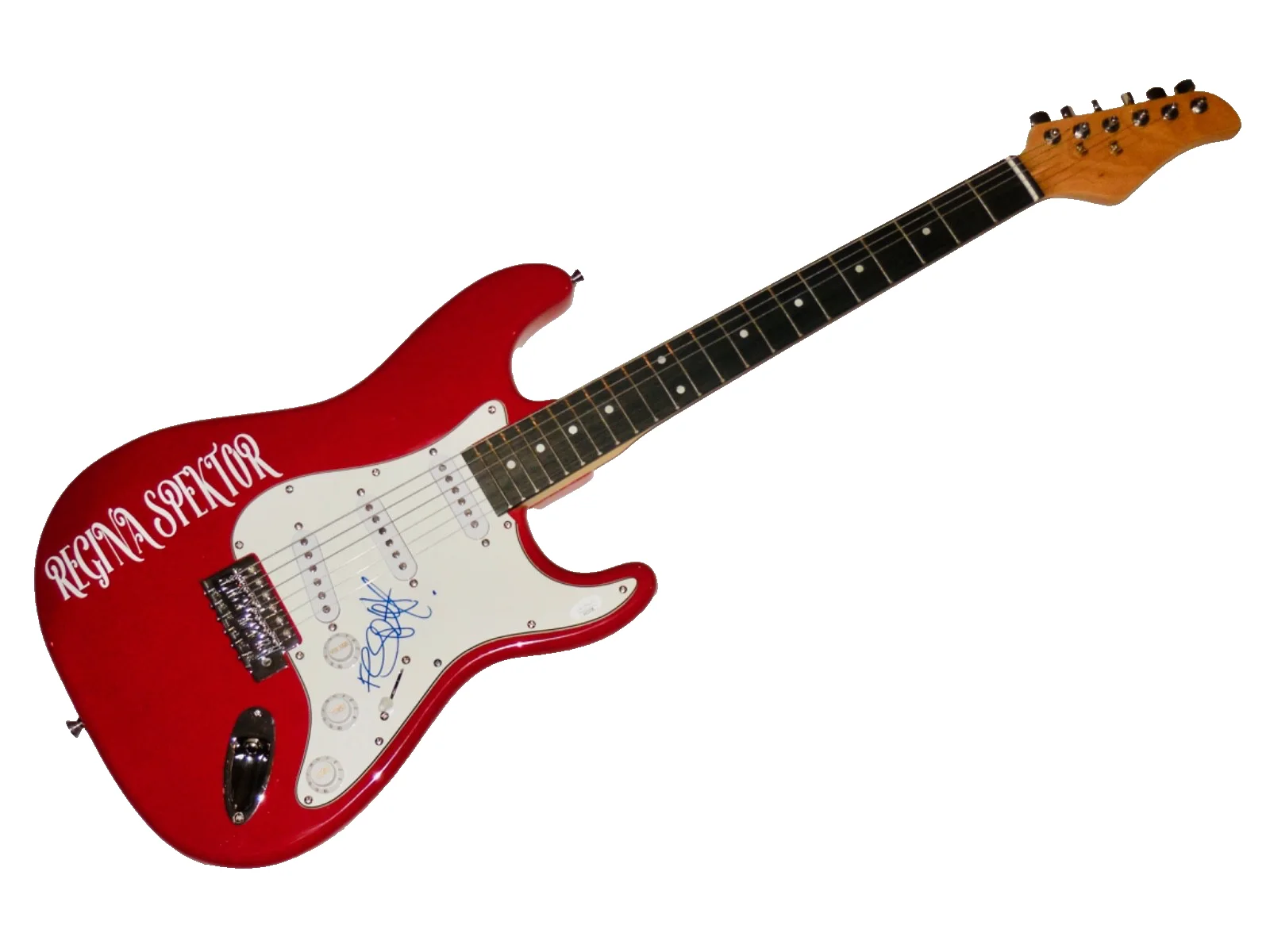 REGINA SPEKTOR AUTOGRAPHED ELECTRIC GUITAR (SINGER / SONGWRITER) - JSA COA!, изображение 4
