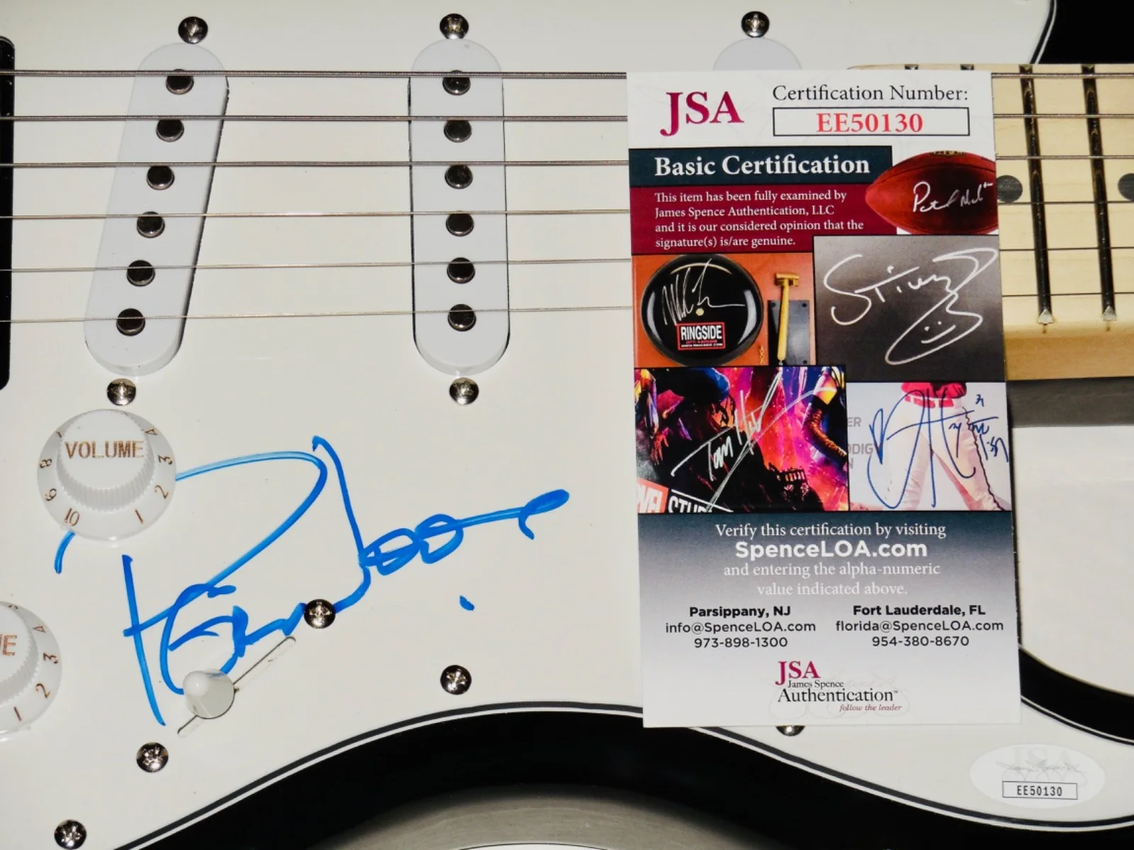 PETER NOONE AUTOGRAPHED ELECTRIC GUITAR (HERMAN'S HERMITS) - JSA COA!, image 2