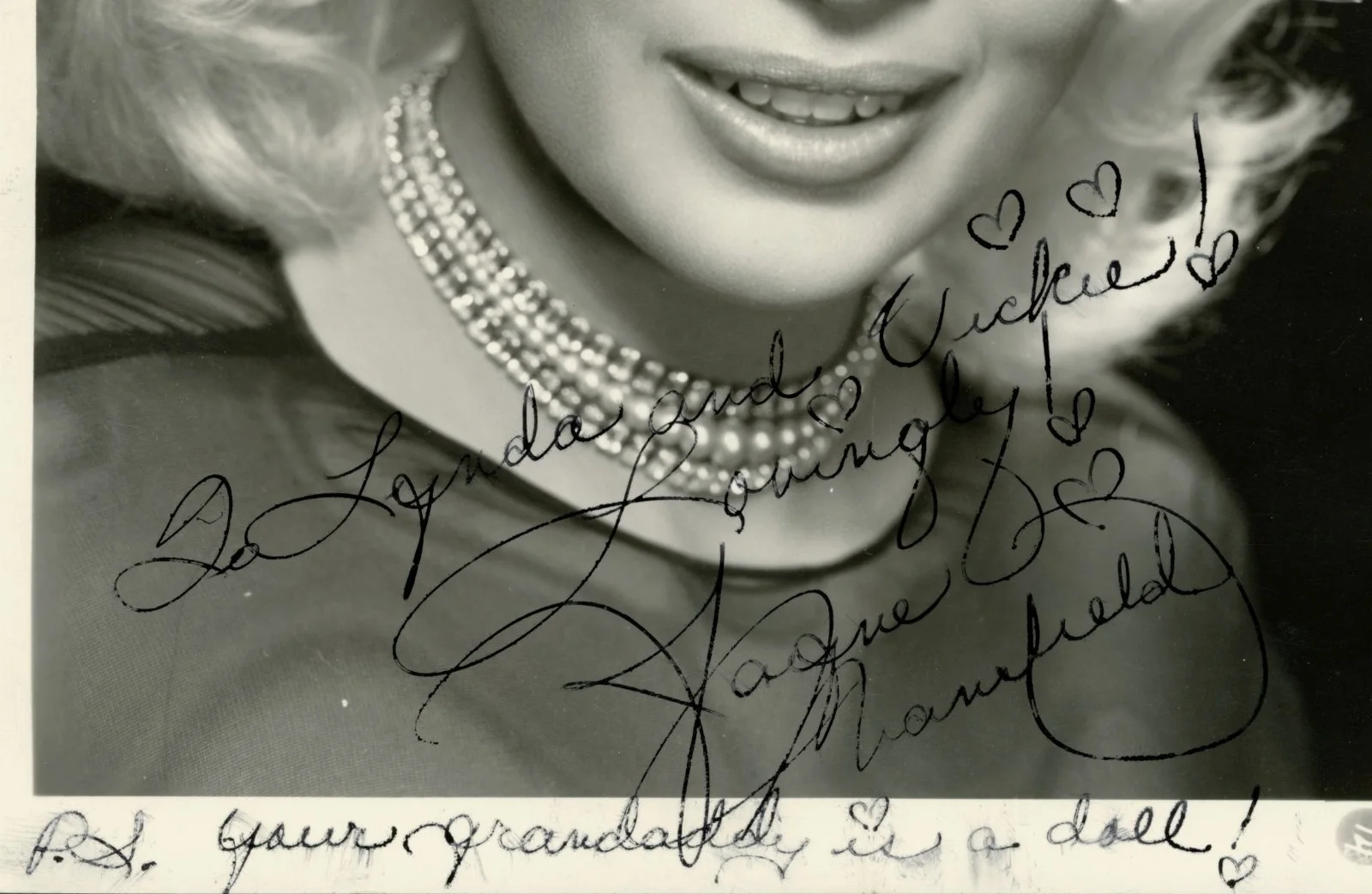 Stunning Vintage Jayne Mansfield Signed Photo, image 2