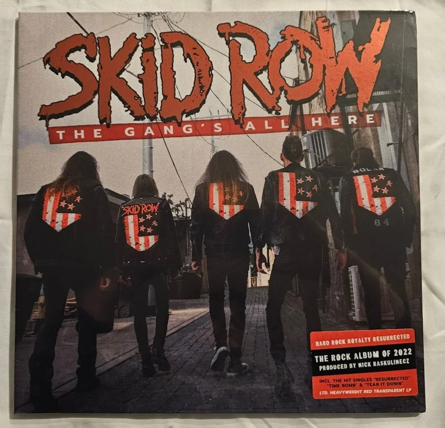 Skid Row Band SIGNED The Gang's all Here RED LP Vinyl Autographed JSA COA LMTD, image 3